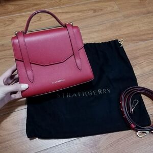 Strathberry Red Allegro Mini Bag